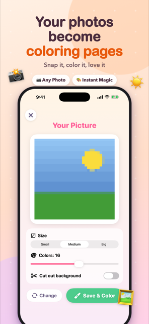 Turn your photos into coloring pages